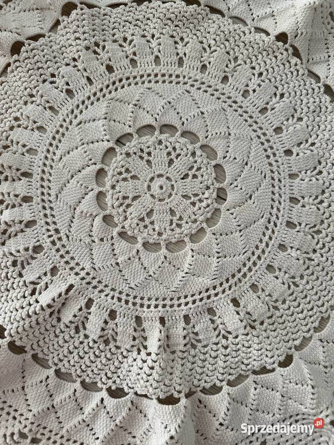 Serweta szydełko śr 60 biała Łódź