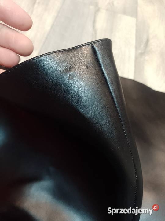 44 ASOS Design Czarne Kozaki wieczorowe na skóra ekologiczna Kozaki małopolskie Kraków