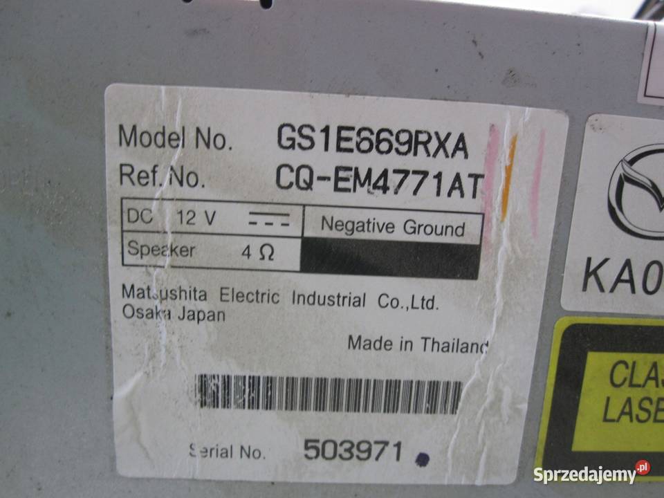 MAZDA 6 II GH 07r radio CD GS1E669RXA Motoryzacja