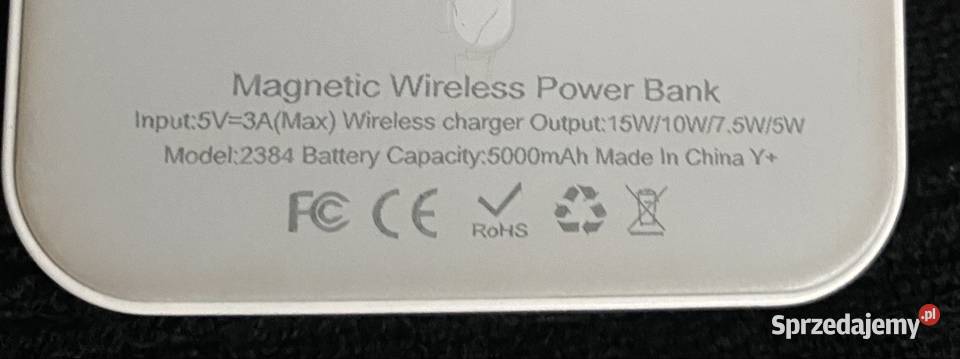 Powerbank Magnetic Wireless ze znaczkiem Apple Tychy