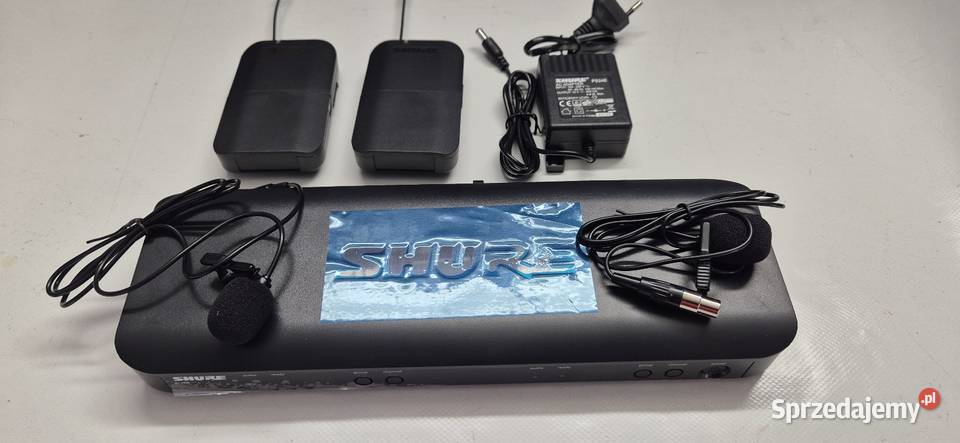 Zestaw podwójny do klapy Shure BLX88 mikrofony