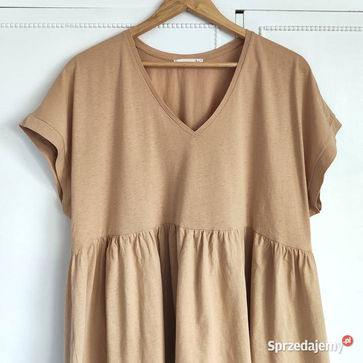 Karmelowa Mango koszulka babydoll vneck XL Szczecin sprzedam
