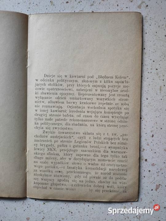 Anonimowy druk z 1916 roku Warszawa Patriotyk miękka Kościan