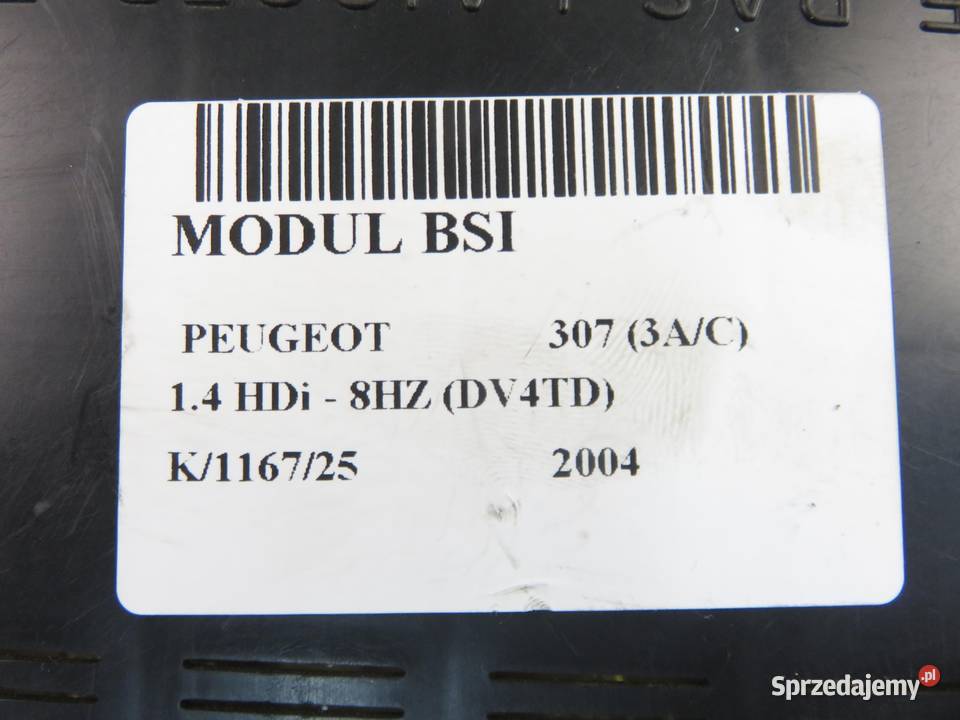 BSI PEUGEOT 307 3AC 14 HDi 8HZ DV4TD 9651197080A