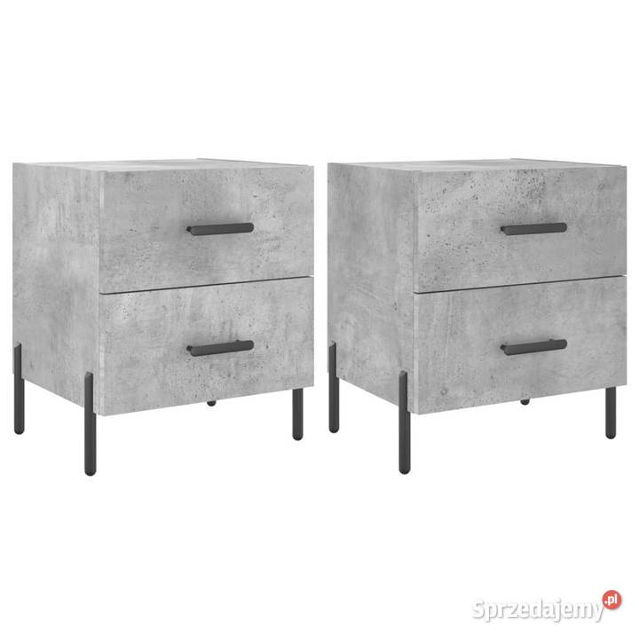 Szafki nocne 2 szarość betonu 40x35x475 WM827333 mazowieckie Warszawa