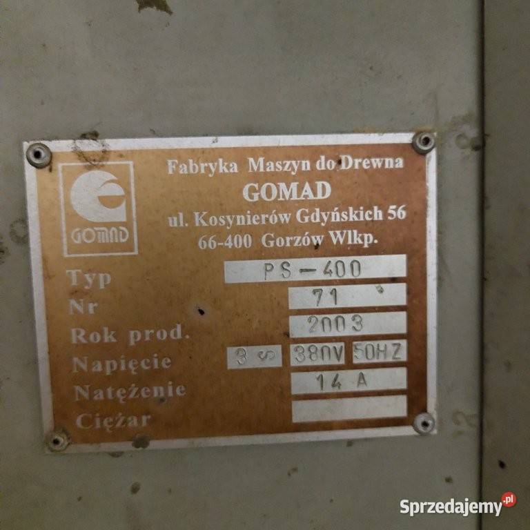 Piła formatowa 400 Producent GOMAD Prod 2023 fab sprzedam