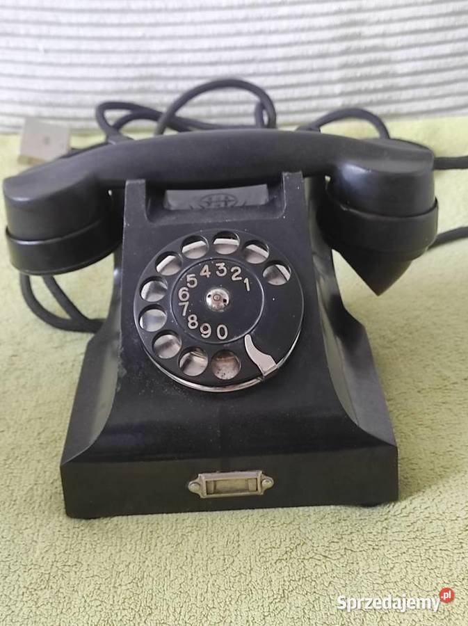 Zabytkowy polski telefon bakielitowy CZPE DC21 Warszawa