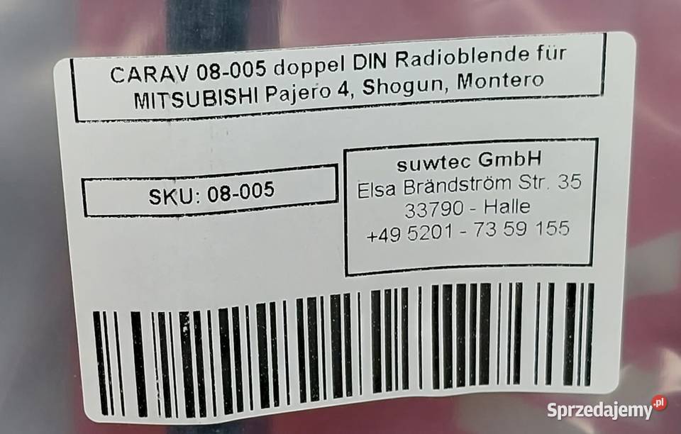 CARAV 08005 OBUDOWA RADIA 2 DIN PAJERO 4 SHOGUN dolnośląskie Mielęcin