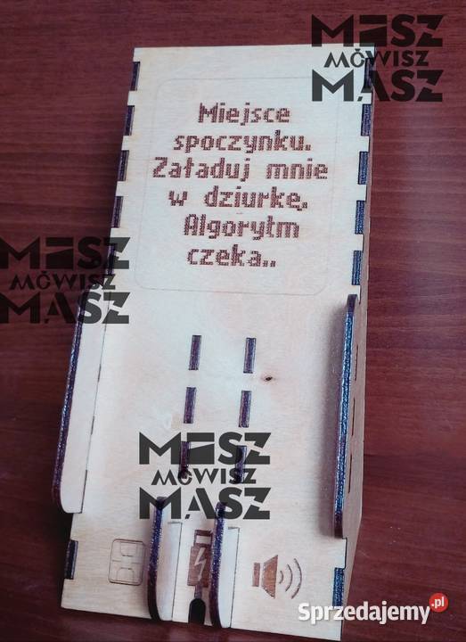 Drewniany stojak na telefon z grawerem dowolnym Opole