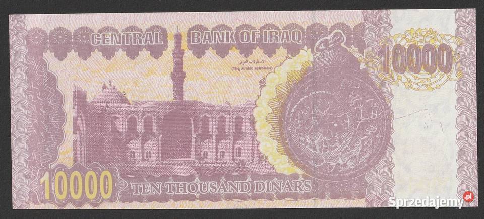 IRAK 10000 DINARÓW 2002 STAN BANKOWY UNC Łódź