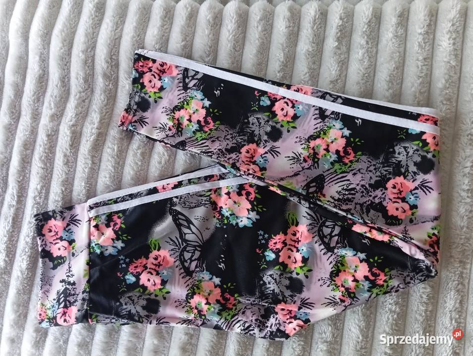 Legginsy damskie z lampasami rozmiar ML łódzkie Łódź