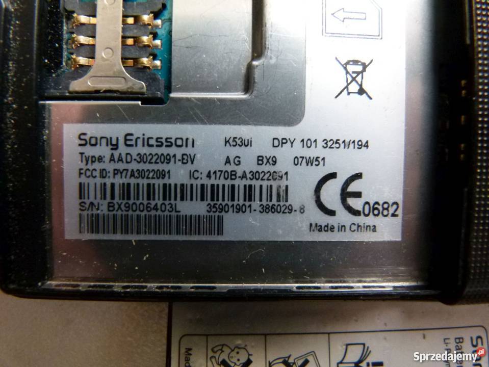 Telefon Sony Ericsson K53ui uruchamia się Zamość