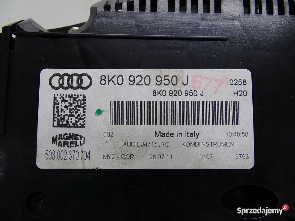LICZNIK ZEGARY AUDI A4 B8 A5 8T 20 TDI osobowe