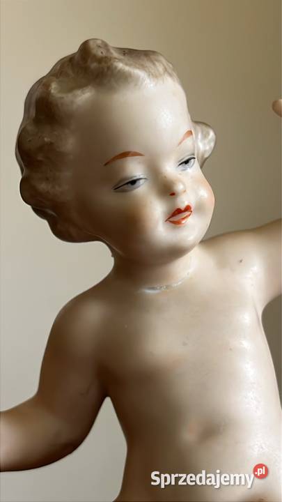 Figurka Putto grający piłką Wallendorf pomorskie Gdańsk