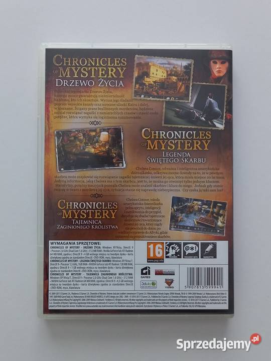 Gra PC Chronicles of Mystery 3 części Kraków