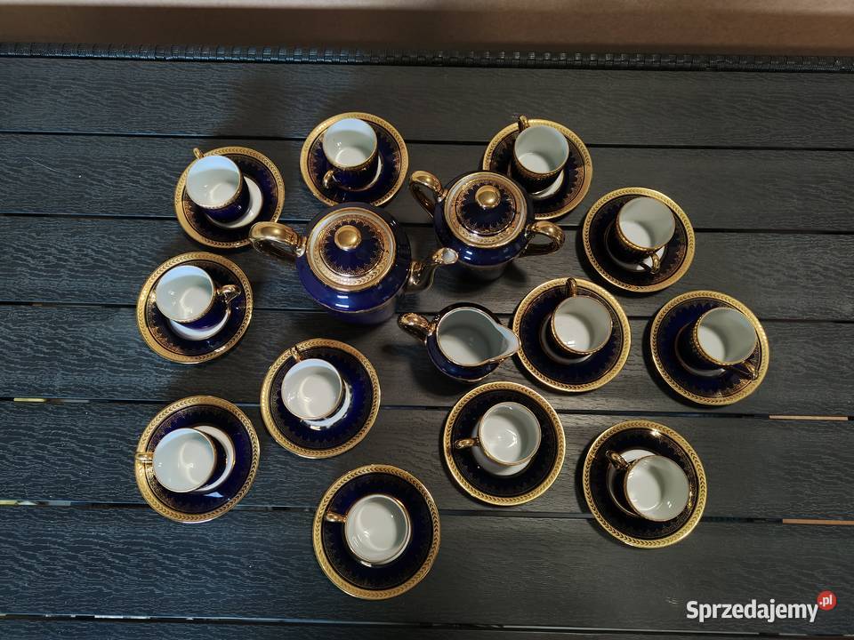 Zestaw kawowy 12 osób Porcelana Limoges France Aleksandrów Łódzki