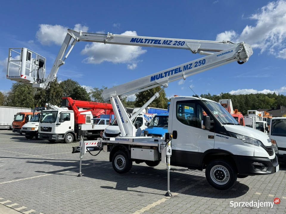 Iveco Daily 35S14 Podnośnik Koszowy Multitel MZ świętokrzyskie Widełki