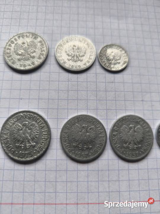 Monety okresu PRL bez znaku mennicy kilka sztuk
