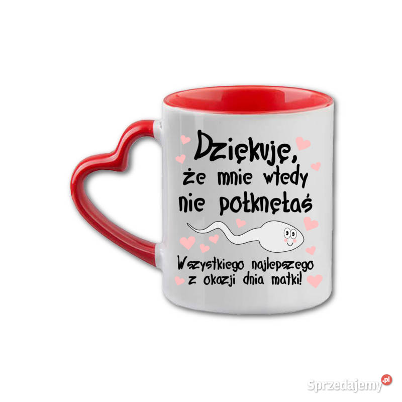 Dzięki mamo zabawny kubek z nadrukiem Gliwice