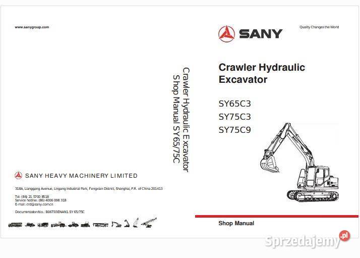 Sany SY65C3 SY75C3 SY75C9 SY195C9 SY205C9 Kielce