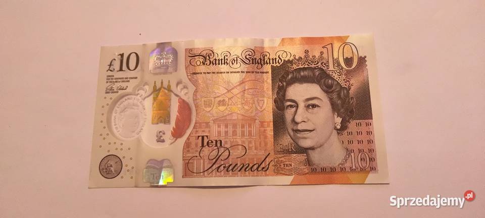 Banknot 10 funtów brytyjskich 2016 Siemianowice Śląskie
