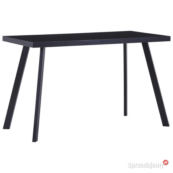 Stół jadalniany czarny 120x60x75 hartowane szkło Warszawa