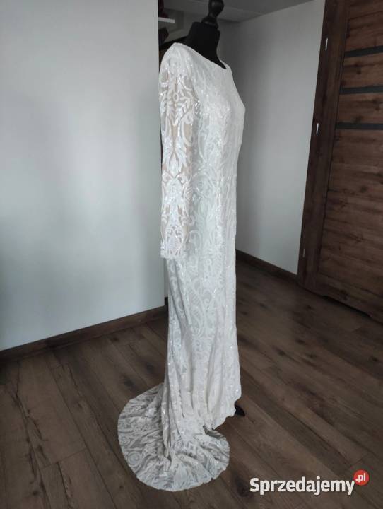 Suknia ślubna 48 4XL Bonprix biała