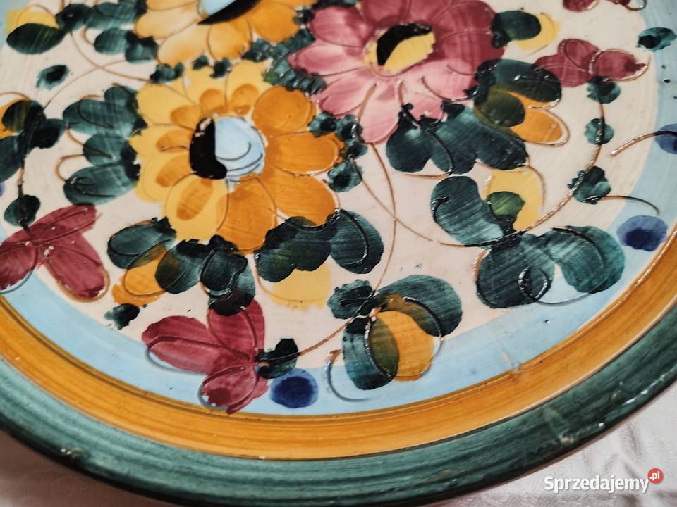 Talerz na ścianę ręcznie malowany