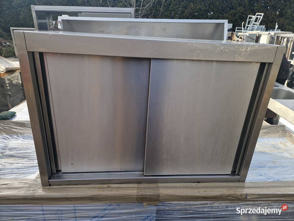 Szafka Wisząca Stal Nierdzewna Drzwi Suwane Gastronomia