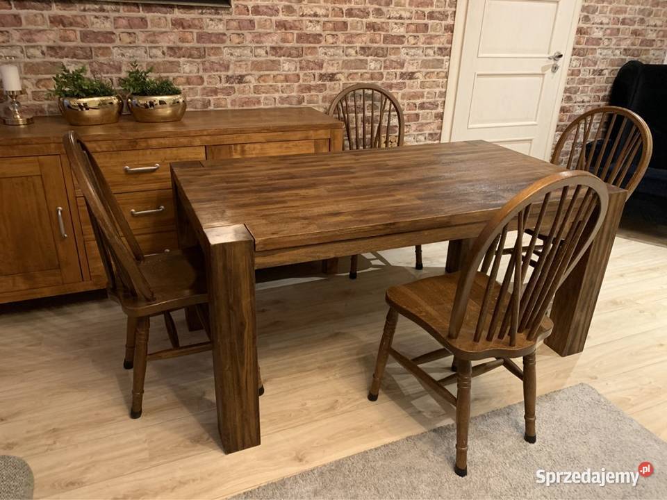 Stoły dębowe ratanowe krzesła i fotele Milicz