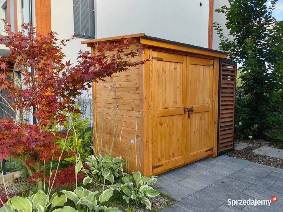 Domek narzędziowy drewniany 2 x 15m z podwójnymi Kalety