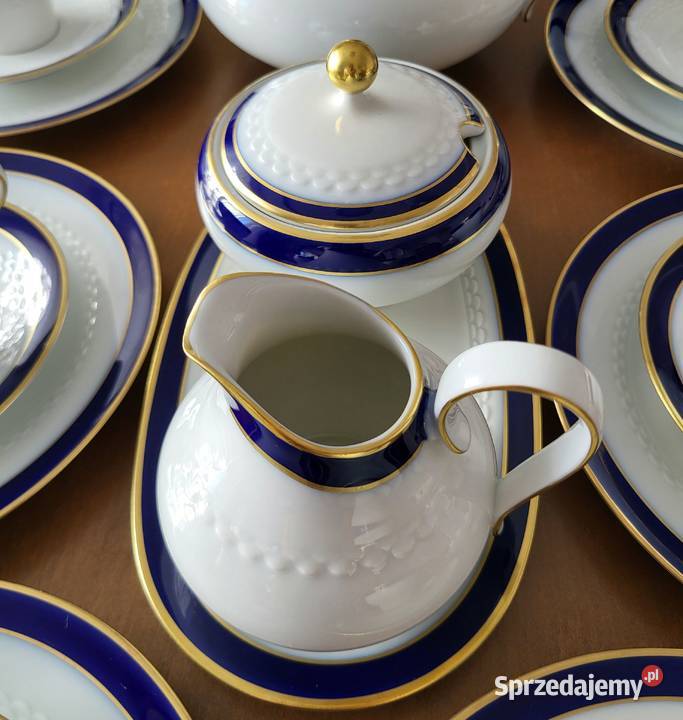 Tirschenreuth Bawaria kobaltowy serwis 10 osób Szczecin