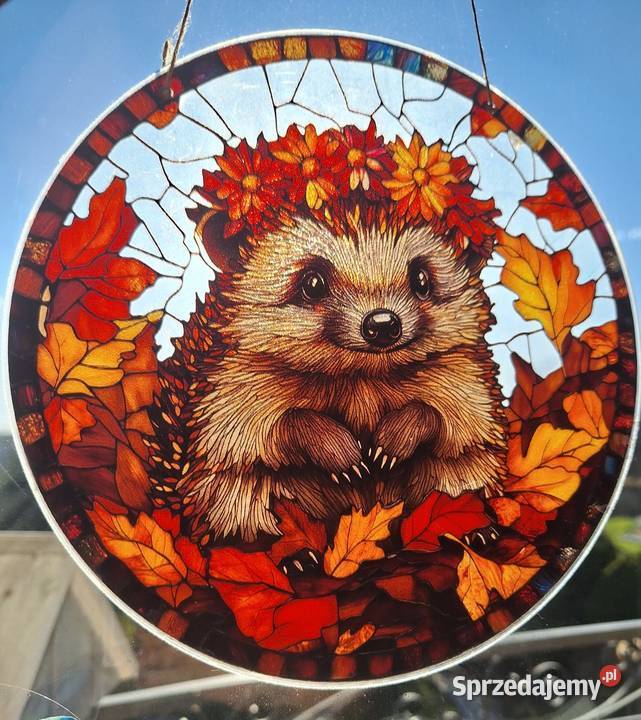 Witraż świąteczny na okno szybę dekoracja ozdoba Kalisz