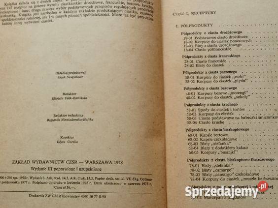 Ciasta ciastka ciasteczka Receptury i przepisy łódzkie Łódź