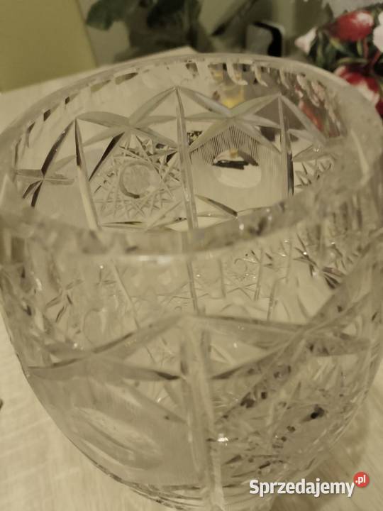Duzy i ciezki wazon krysztalowy vintage z okresu Antyki, Sztuka, Kolekcje Gdańsk