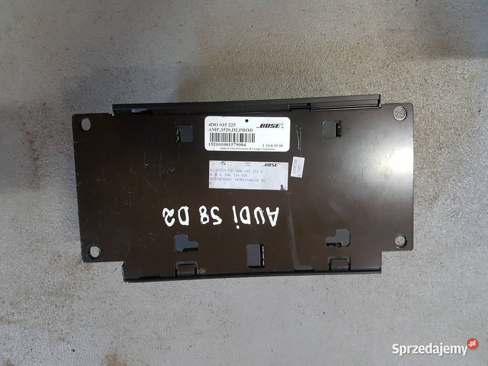 AUDI A8 D2 WZMACNIACZ BOSE 4D0035225 4D0035225C Wzmacniacze wielkopolskie Turek