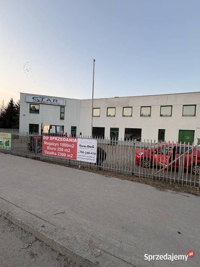 Magazyn z biurem trasie w Błoniu