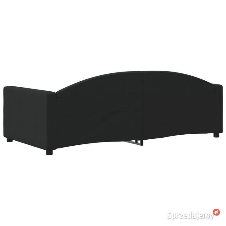 Sofa z funkcją spania czarna obita tkaniną 212cm Warszawa sprzedam