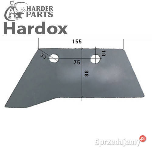 Lemiesz przedpłużka HARDOX 1848ZL części do nieuszkodzony