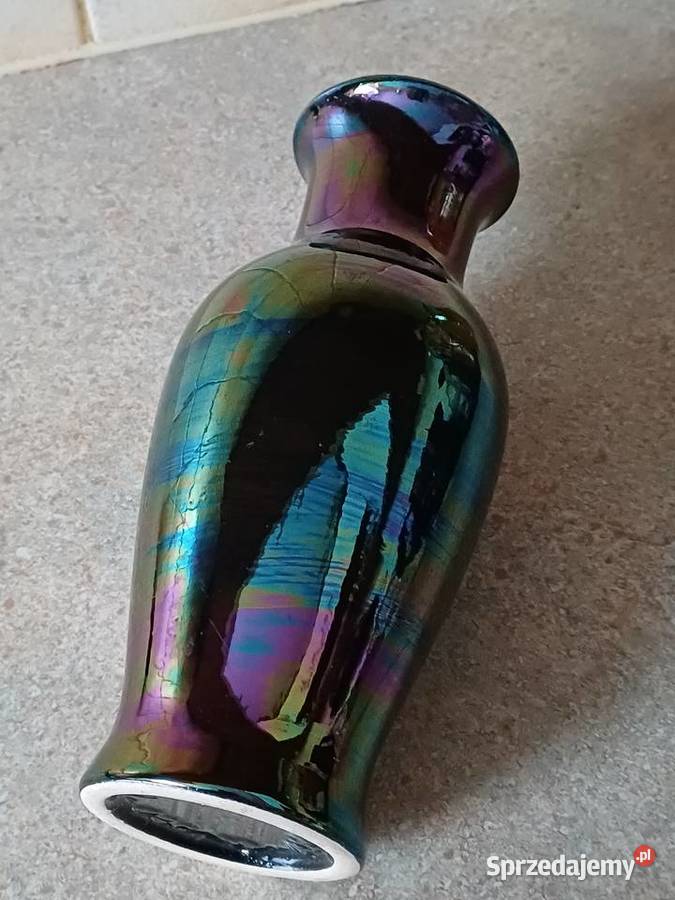 vintage wazon opalizujący Nowy Targ