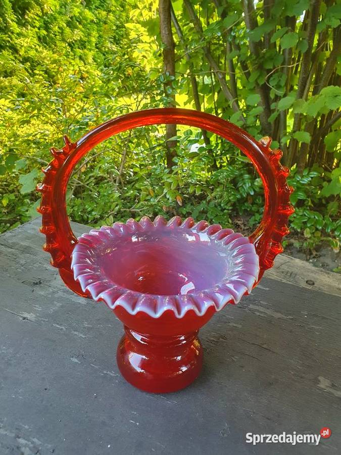 Ząbkowice L Fiedorowicz kosz z falbanką Porcelana i szkło Myszków