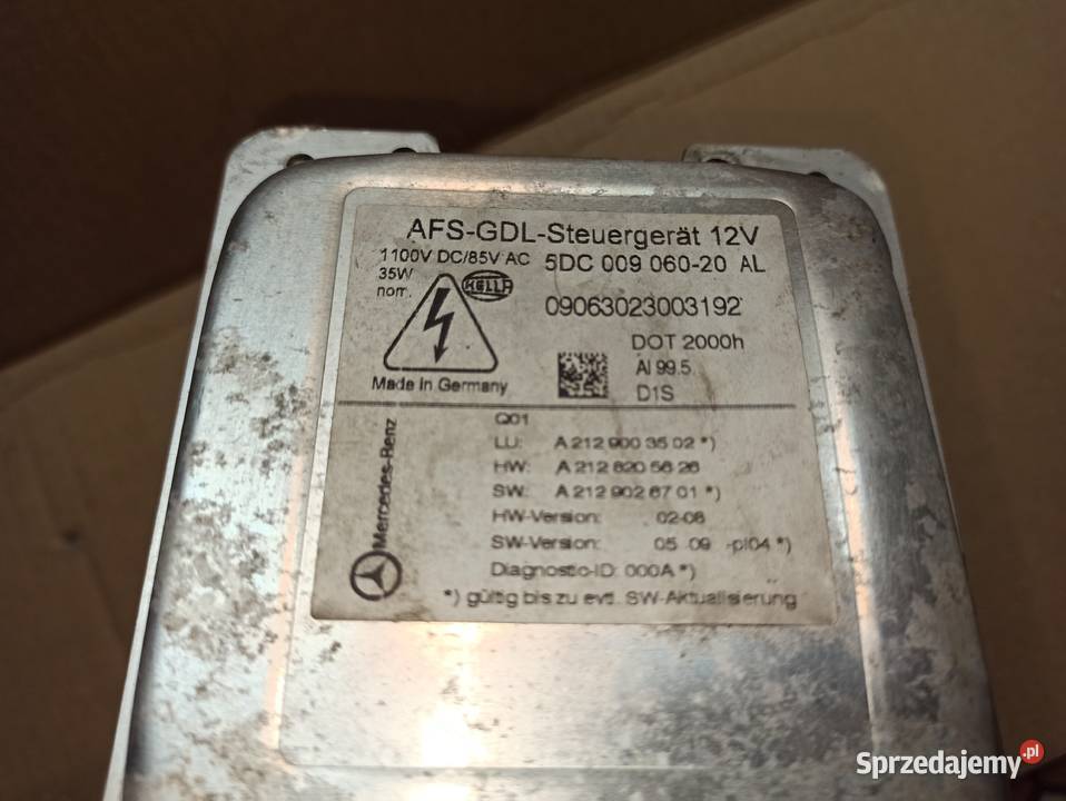MERCEDES W212 przetwornica Xenon 5DC009060 20AL osobowe Oświetlenie Bolesławiec
