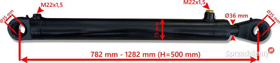 SIŁOWNIK Hydrauliczny CJ2F 63x36 SKOK 500 L Solec Kujawski