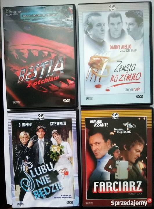 Zestaw 4 filmów na DVD Warszawa sprzedam