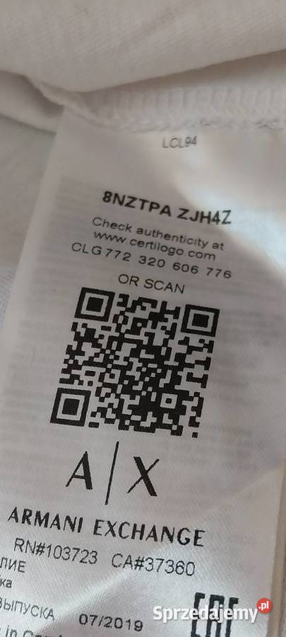 Armani Exchange XXL t shirt męski Nowy Armani Odzież codzienna Tarnów