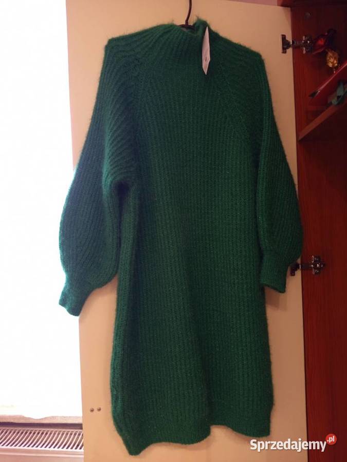 Długi swetersukienka zielona nowa Choszczno