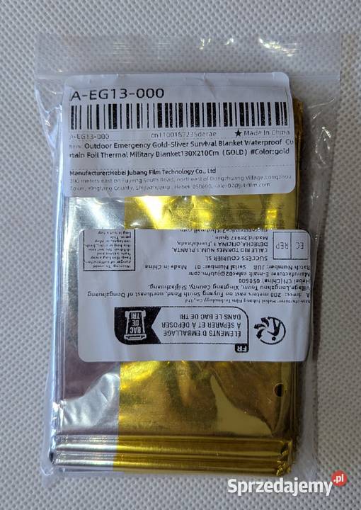 Koc survivalowy złotosrebrny 130x210 termiczny Warszawa