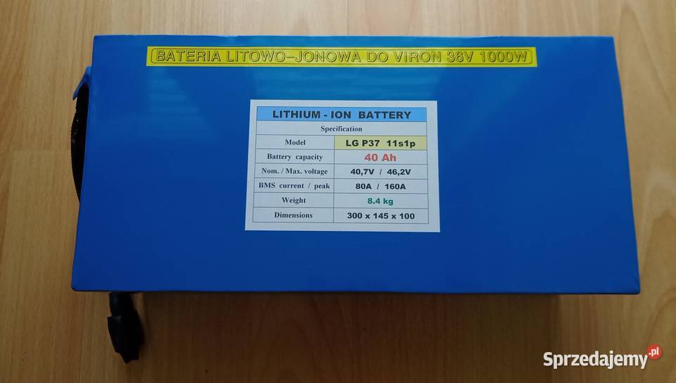 Viron 36v 1000W bateria liion STRONG 462v Warszawa