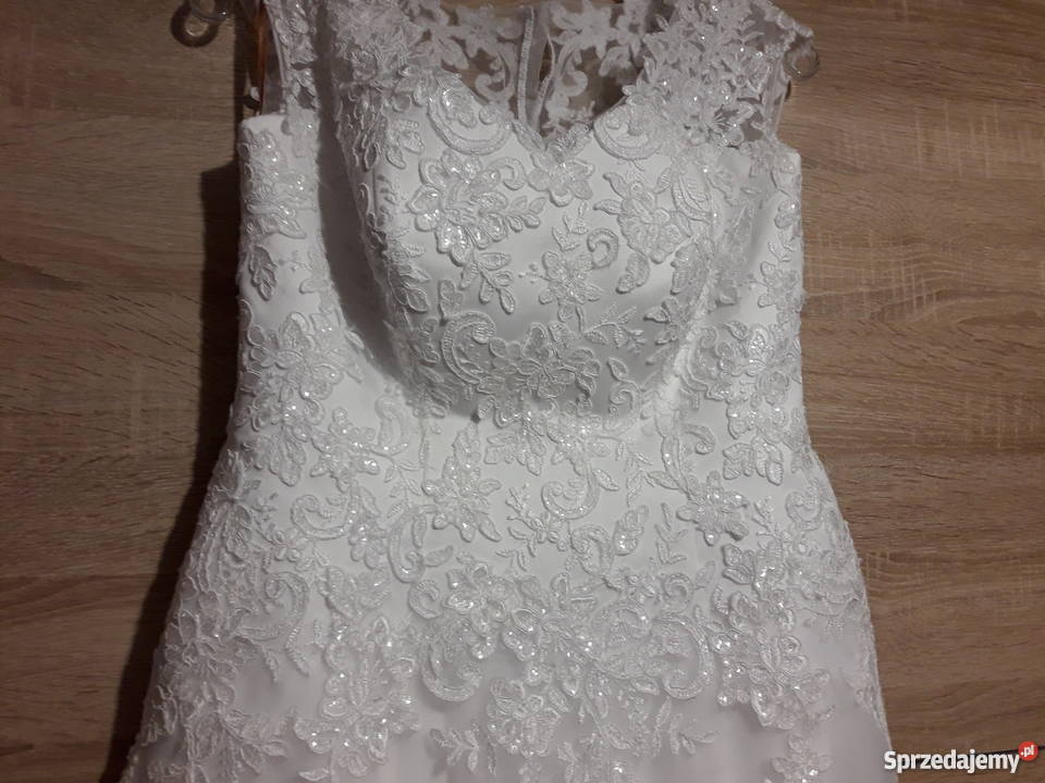 Biała piękna sukienka ślubna Limanowa