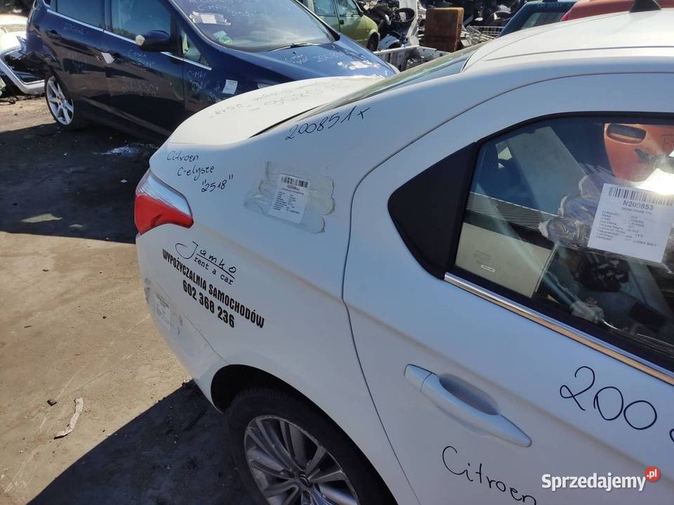 ĆWIARTKA BŁOTNIK PRAWY TYŁ CITROEN C ELYSEE EWP Lipno sprzedam